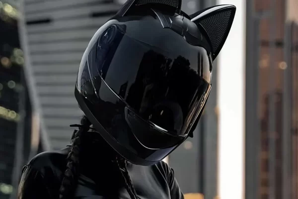 Bike helmet with cat ears and Bluetooth